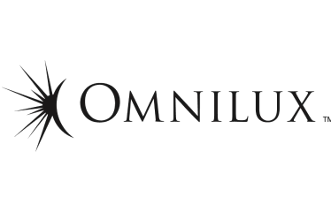 Omnilux logo design with starburst element